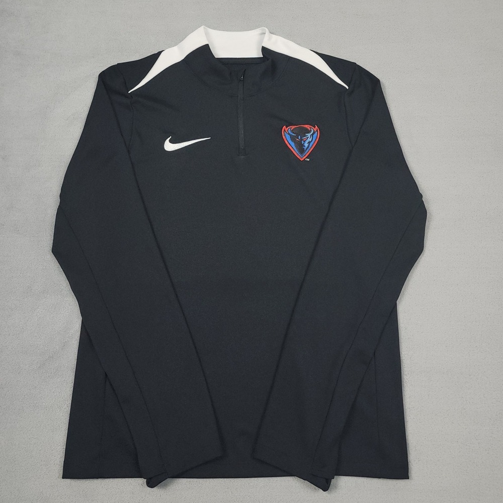 DePaul Blue Demons Top Mens S Black Quarter Zip Nike Dri Fit NCAA Academy Pro 24